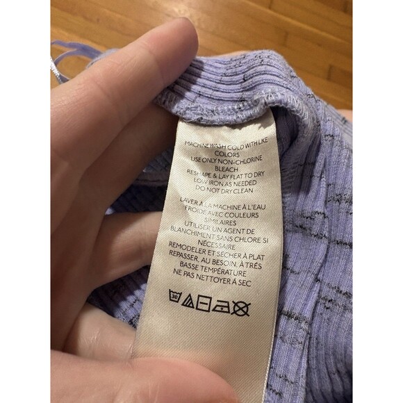 Anthropologie Pilcro Size M Henley Halter Top Purple - Picture 5 of 6